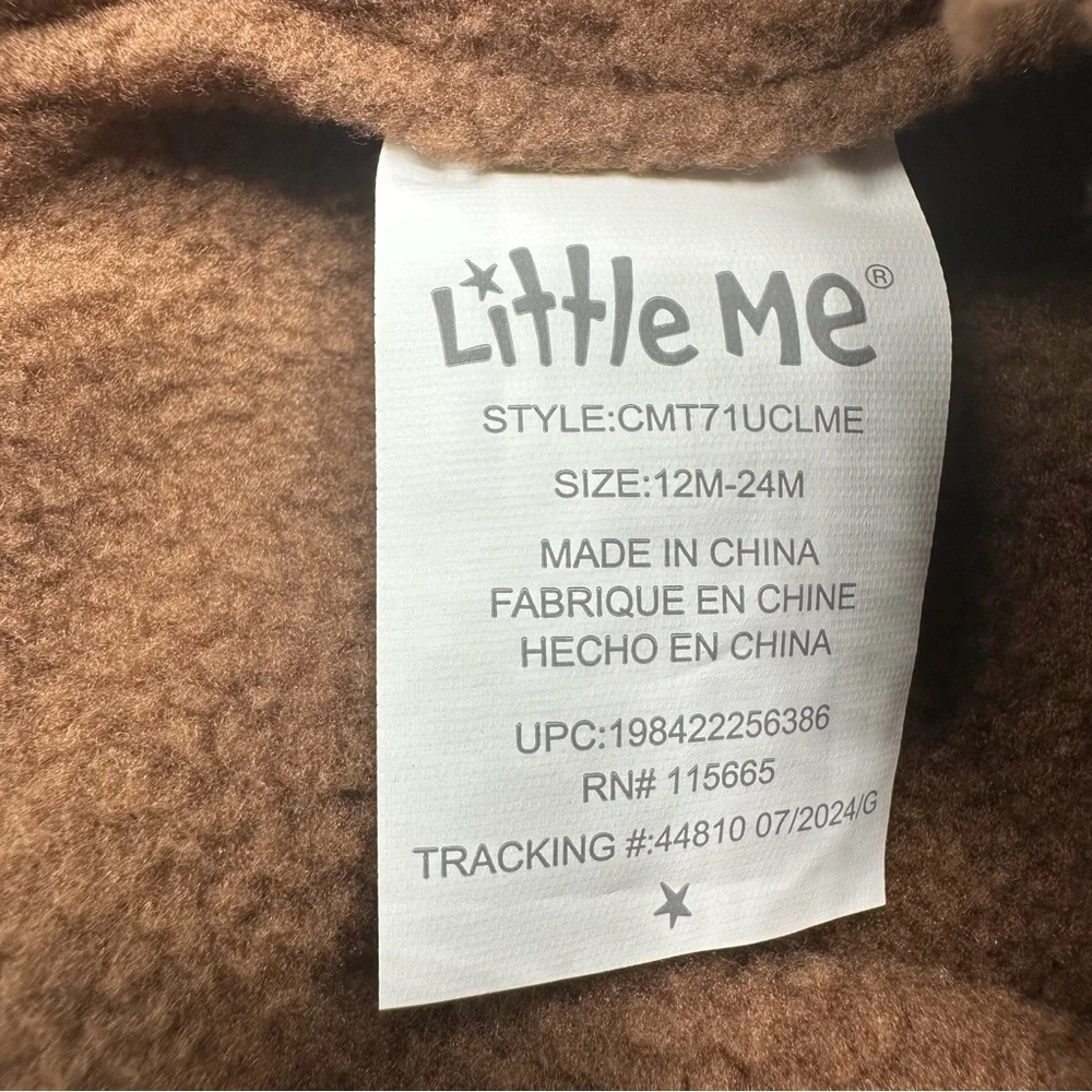 Little Me Winter Bear Soft Hat Mittens Set Size 12-24M Brown